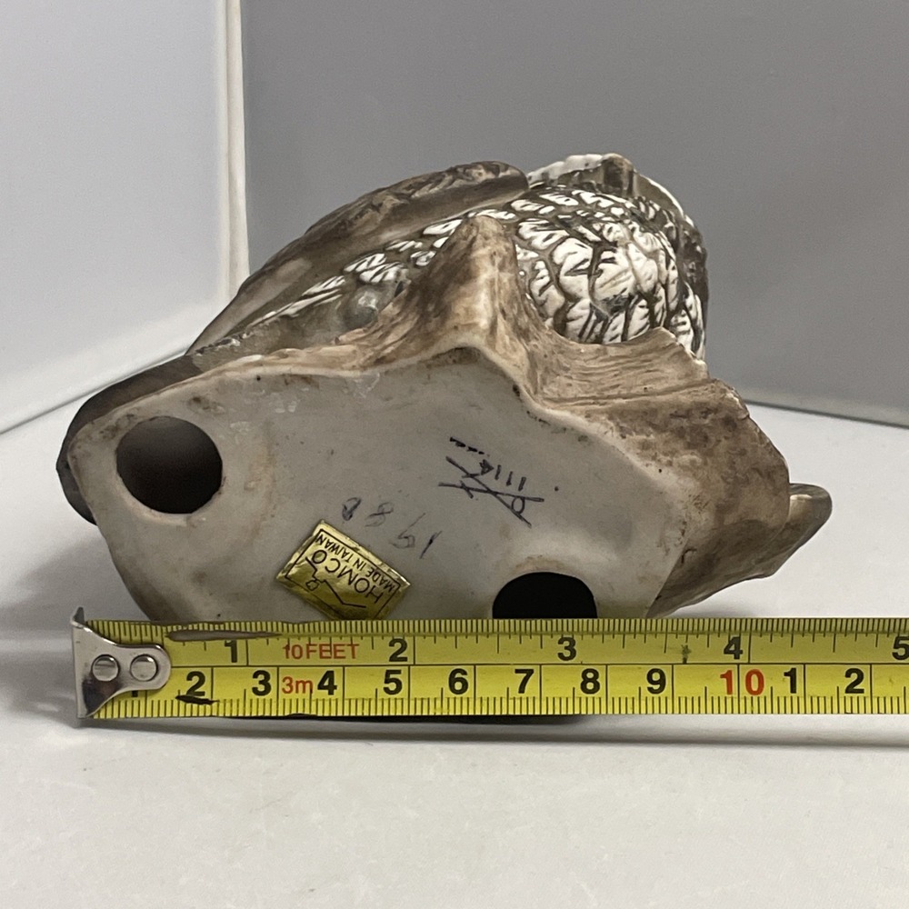 Vintage HOMCO Owl Figurine Painted Porcelain Branch Fall Decor Retro 80s - Picture 12 of 12